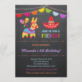 Invitation à l'anniversaire de Fiesta / Invitation
