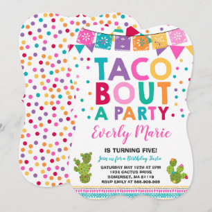 Invitation à l'anniversaire de Fiesta Taco Bout Un
