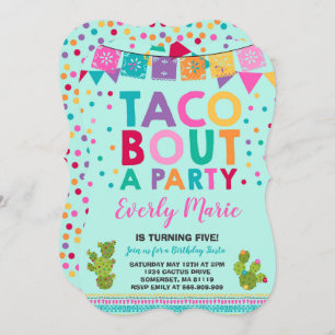 Invitation à l'anniversaire de Fiesta Taco Bout Un