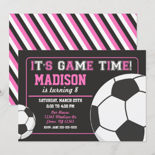 Invitation à l'anniversaire de football Chalkboard