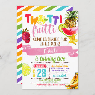 Invitation à l'anniversaire de Frutti