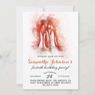 Invitation à l'anniversaire de Glam de High Heels