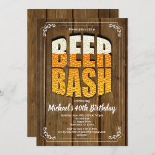 Invitation à l'anniversaire de la bière bash Bois 