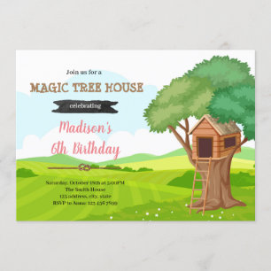 Invitation à l'anniversaire de la cabane magique