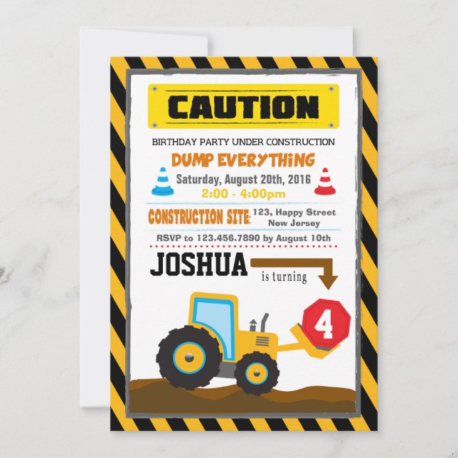 Invitation à l'anniversaire de la construction de  (Devant)