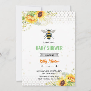 Invitation à l'anniversaire de la douche d'abeille