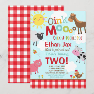 Invitation à l'anniversaire de la ferme Old MacDon