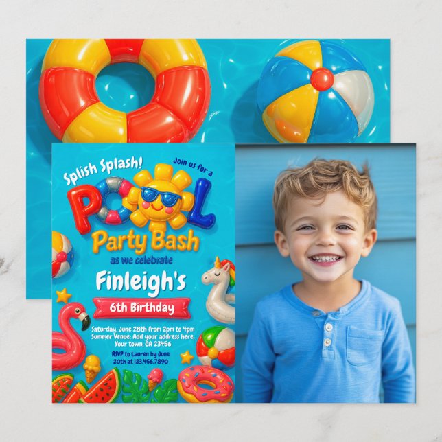 Invitation à l'anniversaire de la fête de la pisci (Devant / Derrière)