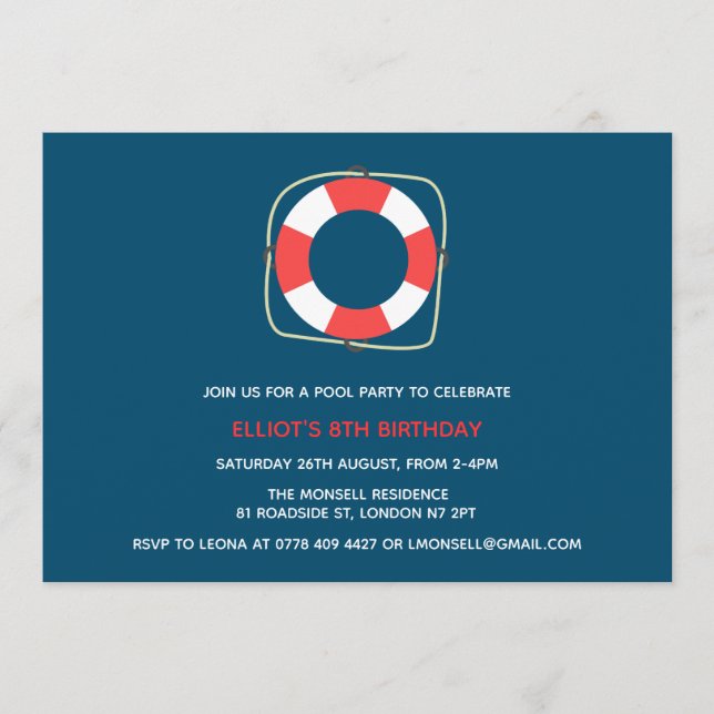 Invitation à l'anniversaire de la fête de la pisci (Devant)