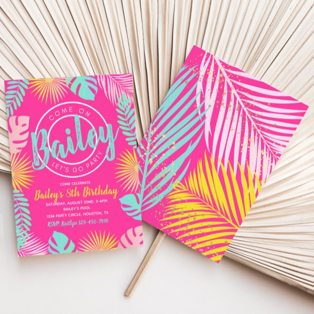 Invitation à l'anniversaire de la fête de la pisci (Créateur téléchargé)