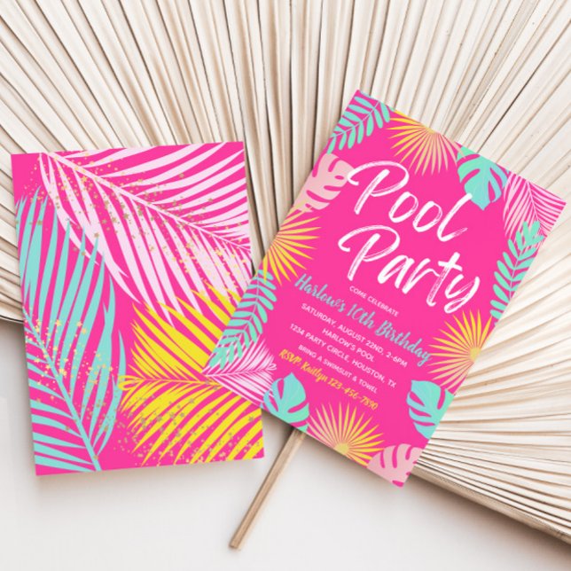 Invitation à l'anniversaire de la fête de la pisci (Créateur téléchargé)