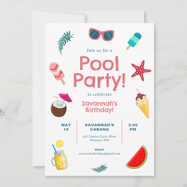 Invitation à l'anniversaire de la fête de la pisci (Devant)