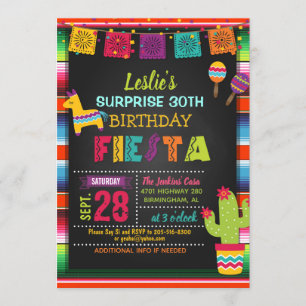 Invitation à l'anniversaire de la fête de Pinata