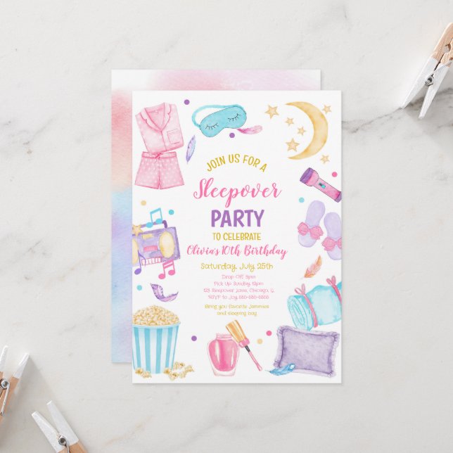 Invitation à l'anniversaire de la fête du bois (Devant/Arrière en situation)