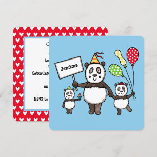 Invitation à l'anniversaire de la fête du Panda