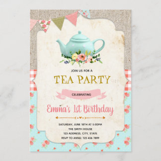 invitation à l'anniversaire de la fête du thé vint