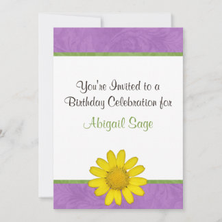 Invitation à l'anniversaire de la fête du violet,