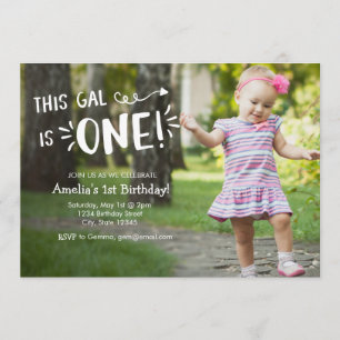 Invitation à l'anniversaire de la fillette photo c