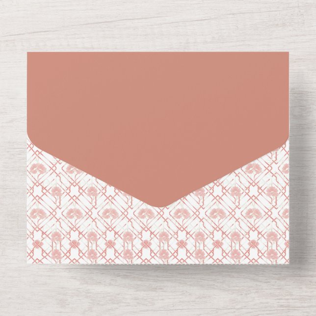 Invitation à l'anniversaire de la florale japonais (Verso)