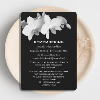 Invitation à l'anniversaire de la mort de l'orchid