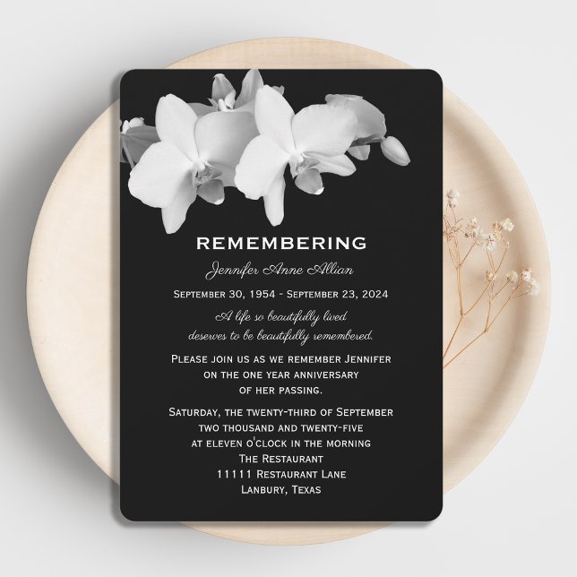 Invitation à l'anniversaire de la mort des orchidé (Créateur téléchargé)