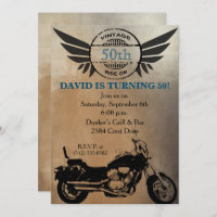 Invitation à l'anniversaire de la moto