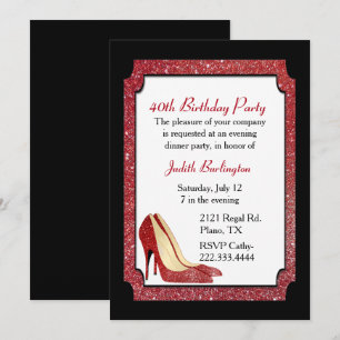 Invitation à l'anniversaire de la Parties scintill