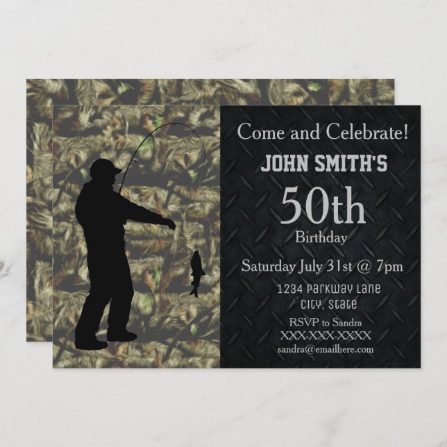 Invitation à l'anniversaire de la pêche acharnée d (Devant / Derrière)