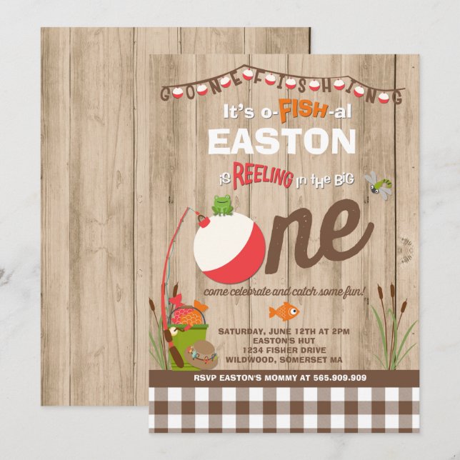 Invitation à l'anniversaire de la pêche O-Fish-All (Devant / Derrière)