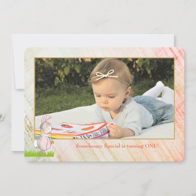 Invitation à l'anniversaire de la photo Somebunny (Devant)