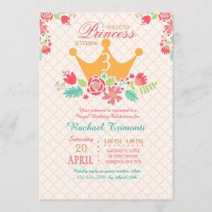 Invitation à l'anniversaire de la princesse
