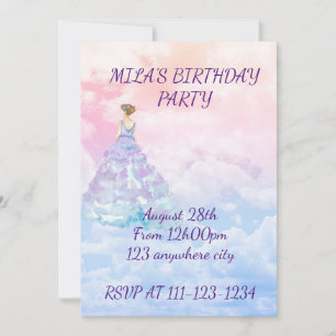 Invitation à l'anniversaire de la princesse