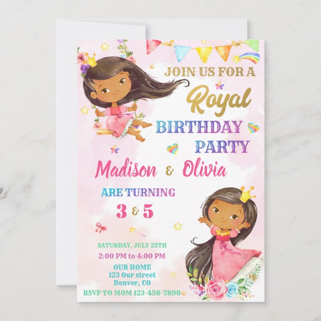 Invitation à l'anniversaire de la princesse (Devant)