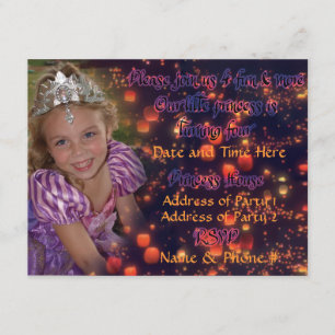 Invitation à l'anniversaire de la princesse âgée d