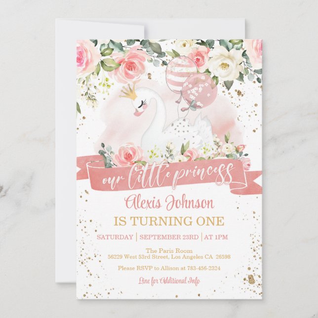Invitation à l'anniversaire de la princesse Swan a (Devant)