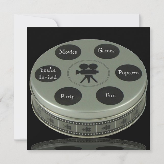 Invitation à l'anniversaire de la soirée cinéma (Devant)