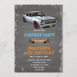 Invitation à l'anniversaire de la voiture Camaro R
