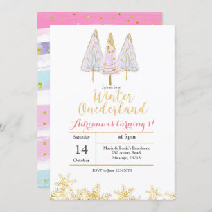 Invitation à l'anniversaire de l'arbre d'hiver One