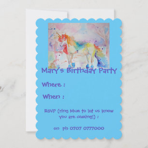 Invitation à l'anniversaire de l'arc-en-ciel de l'