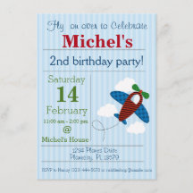 Invitation à l'anniversaire de l'avion