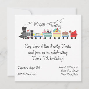 Invitation à l'anniversaire de l'enfant personnali