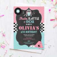 Invitation à l'anniversaire de les années 50 Fifti