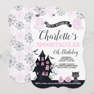 Invitation à l'anniversaire de l'Halloween Spookta