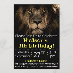 Invitation à l'anniversaire de Lion