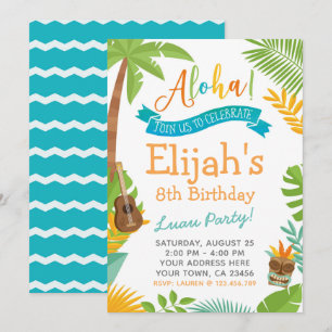 Invitation à l'anniversaire de Luau