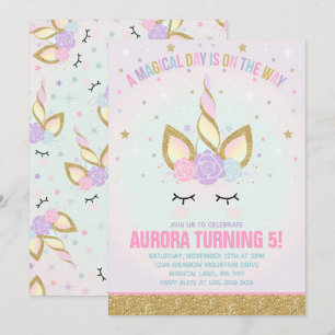 Invitation à l'anniversaire de l'Unicorn