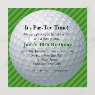 Invitation à l'anniversaire de Man Golf