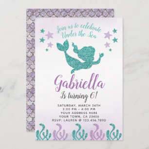 Invitation à l'anniversaire de Mermaid