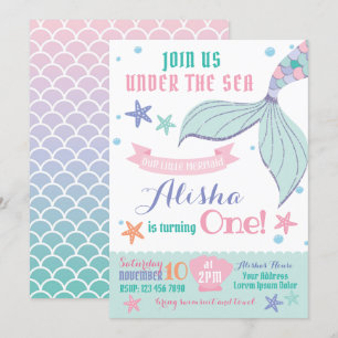 Invitation à l'anniversaire de Mermaid