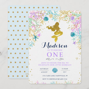 Invitation à l'anniversaire de Mermaid